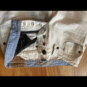 MENS designer jeans with button detail